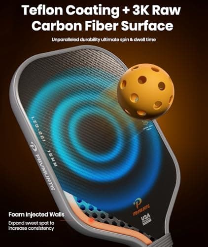 Leo Series Carbon Fiber Pickleball Paddle – 16mm Roar-Powered Core for Dominance & Precision, USAPA Approved Thermoformed Pickleball Paddles, T700&3K Raw Carbon Fiber Pickleball Racket.