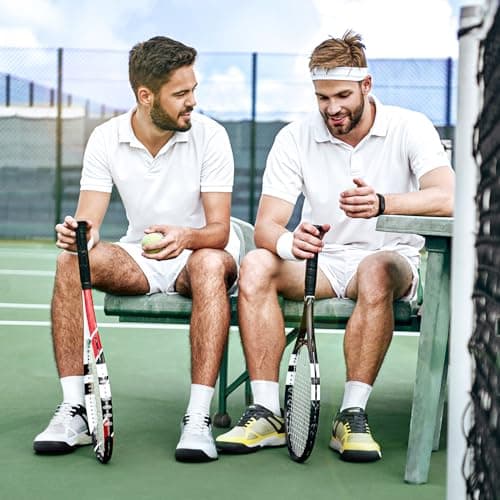 FitVille Extra Wide Pickleball Shoes for Men, All Court Tennis Sneakers Shoes with Arch Support