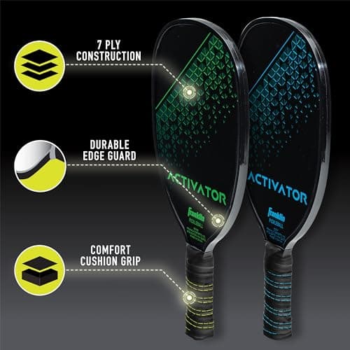Franklin Sports Pickleball Paddle and Ball Set - Wooden Pickleball Rackets + Pickleballs - Activator - USA Pickleball (USAPA) Approved