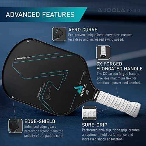 JOOLA Professional Pickleball Paddles – Raw Carbon Fiber Surface – Built for Spin, Speed & Control – Hyperion, Solaire, Perseus & Scorpeus – Swift & Standard Models – USAP Approved – Tournament-Level