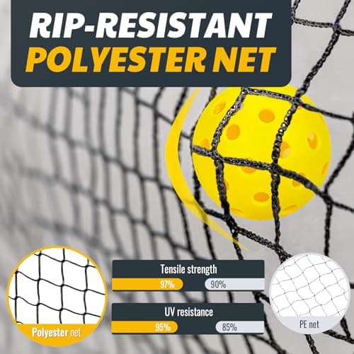 JAYA Ultra Stable Pickleball Net with Ball Holder and Balls, Weight Upgrade, IPF Standard 22 feet, Easy Setup