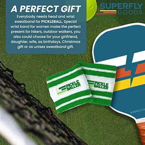 Sweatbands Pickleball Golf Tennis Great Gift or for Your Sports or Team Wristband Sports Band Set Including Towel Wrist and Head Sweatbands