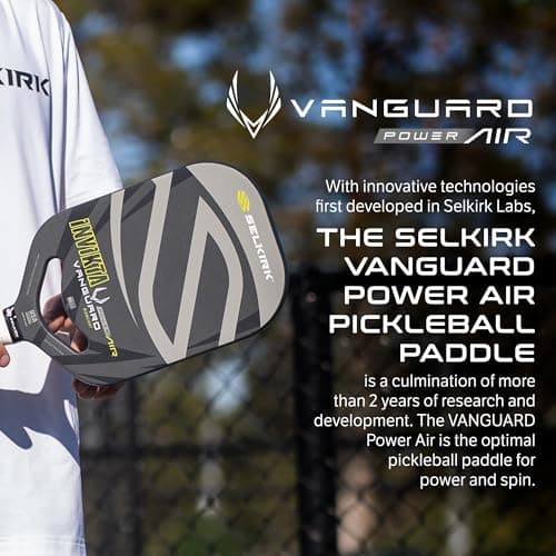 Selkirk Sport Vanguard Pickleball Paddle | Choose The Vanguard Power Air, Vanguard Pro or The Vanguard Control | Carbon Fiber Pickleball Paddles | 360 Proto Molding & Flexfoam Perimeter