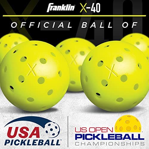Franklin Sports Pickleball Paddle and Ball Set - (2) Dagger Fiberglass Rackets + (4) X-40 Balls - USA Pickleball (USAPA) Approved - 2 Player Set