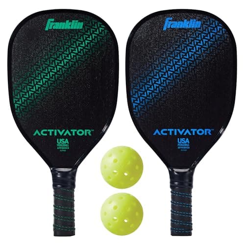 Franklin Sports Pickleball Paddle and Ball Set - Wooden Pickleball Rackets + Pickleballs - Activator - USA Pickleball (USAPA) Approved
