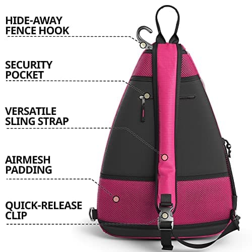 Athletico Sling Bag - Crossbody Backpack for Pickleball, Tennis, Racketball, and Travel for Men and Women
