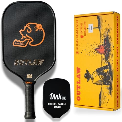 Pickleball Paddles, Kevlar Pickleball Paddle with 16mm Core, Designed for Ultimate Power and Control, High Grit & Spin, Elongated Foam Injected Edges for Expanded Sweet Spot, Bold Lightweight Design