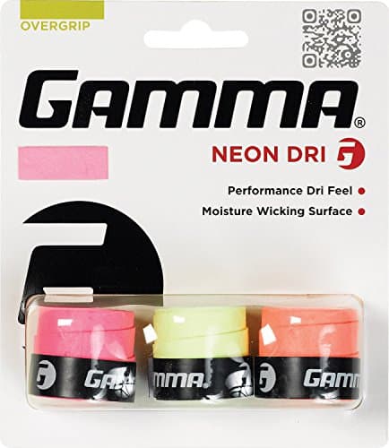 GAMMA Sports Neon Tac, Neon Dri, Neon Safari Tennis Over Grip, High Performance, Badminton, Pickleball, Racquet Sports OG, Moisture Wicking Surface