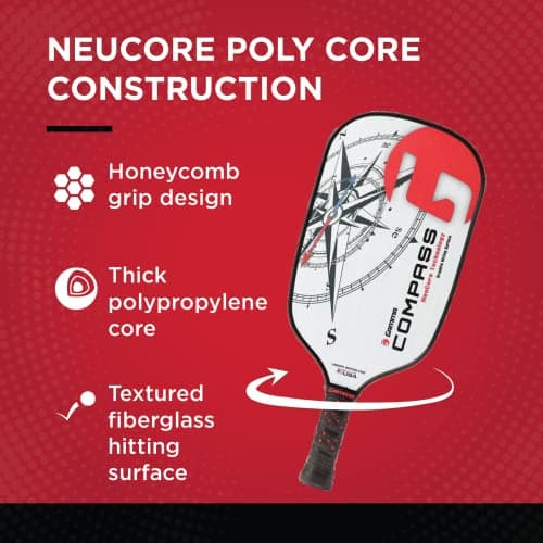 GAMMA Made in The USA Pickleball Paddles, NeuCore & Sensa Polycore Technology, Textured Graphite, Honeycomb Grip, USAPA Approved, Realiable, Additonal Power & Control
