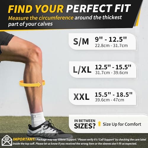 CAMBIVO Calf Compression Sleeve Men & Women- Shin Splint Brace Support for Legs Pain Relief, Varicose Vein Treatment