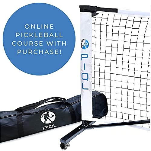 Portable Pickleball Net System with Wheels - Regulation Size Pickleball Set - Pickle Ball Indoor & Outdoor Nets – Driveway Pickle-Ball Court with Carry Bag for Pickle Ball Set