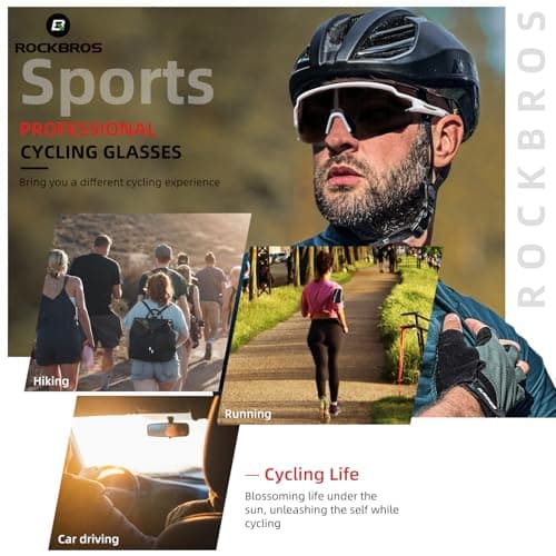 ROCKBROS Photochromic Sports Sunglasses for Men Women Cycling UV Protection