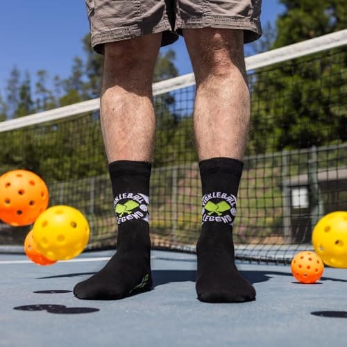 Lavley Funny Pickleball Socks for Adults - Crew Length, One Size Fits Most