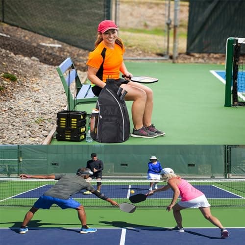 Pickleball Bag - Pickleball Bags for Women Men - Pickleball Backpack - Travel Pickleball Paddle Case, Pickle Ball Bag for Pickleball Paddle Tennis Racket, Protable Pickleball Sling Bag