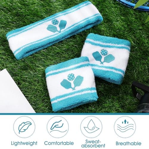 3 Pcs Dink Ball Gifts Set Headband Wristband Gift Set Accessories for Woman Men Fun