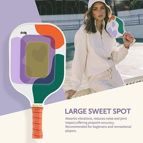 Pickleball Paddles Set of 2/4- USAPA Approved Graphite/Fiberglass Pickleball Racket, 2 Pickleball Rackets, 4 Balls and 1 Portable Carry Bag, Aesthetic Pickle Ball Set for Men Women Beginners