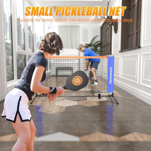 Small Mini Pickleball Net 5FT Portable Game Pickleball Practice Net for Driveway, Outdoor Indoor Pickle Ball Equipment Dink Training Aid