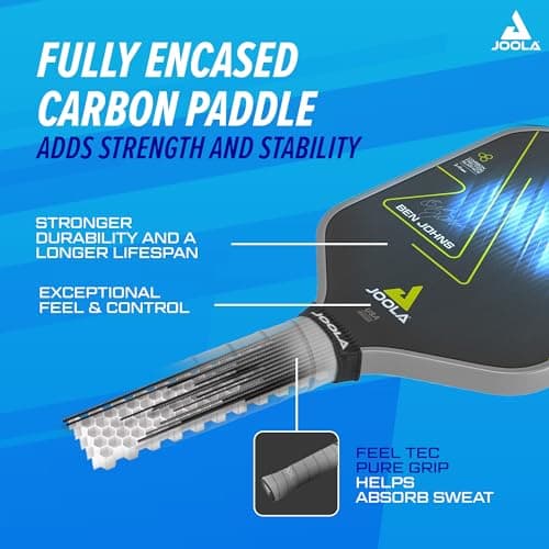 JOOLA Professional Pickleball Paddles – Charged Surface Technology for Power & Feel – Select Perseus or Hyperion Shape – Fully Encased Carbon Fiber – USAP Approved – Well Balanced w/Pop & Control