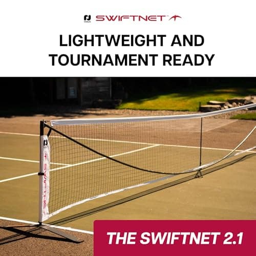 Swiftnet 2.1 Portable Pickleball net System - Durable and Lightweight Pickle Ball Net for Indoor and Outdoor Use Pickleball Nets for Competitive and Recreational Play