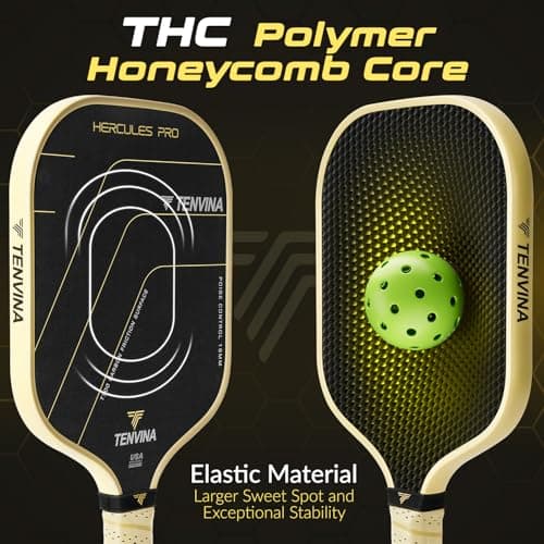 TENVINA Pickleball Paddles, Thermoforming 4-Layer T700SC Friction Carbon Fiber Pickleball Paddle, Professional Pickleball Paddle USAPA Approved with Strong Power and Spin for Athletes