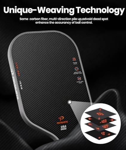 Leo Series Carbon Fiber Pickleball Paddle – 16mm Roar-Powered Core for Dominance & Precision, USAPA Approved Thermoformed Pickleball Paddles, T700&3K Raw Carbon Fiber Pickleball Racket.
