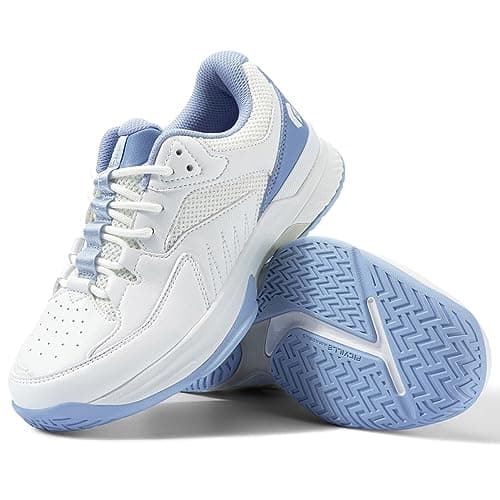FitVille Wide Pickleball Shoes for Women Tennis Court Shoes with Arch Support for Flat Feet