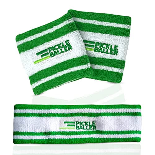 Sweatbands Pickleball Golf Tennis Great Gift or for Your Sports or Team Wristband Sports Band Set Including Towel Wrist and Head Sweatbands