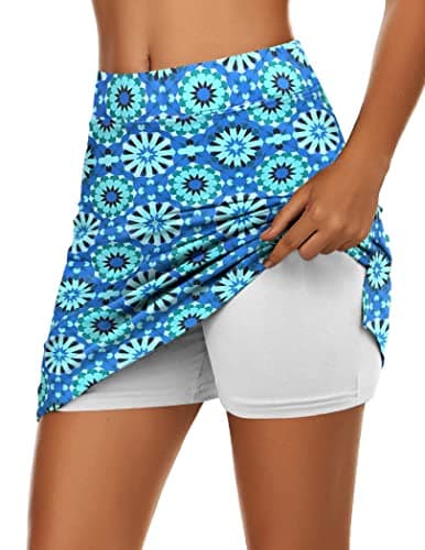 Ekouaer Women's Active Performance Skort Lightweight Skirt for Running Tennis Golf Workout Sports