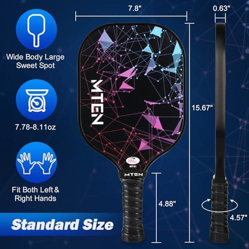 Pickleball Paddles, USAPA Approved Fiberglass Surface Pickleball Set with Pickleball Rackets, Pickleball Paddles Set ​for Men Women
