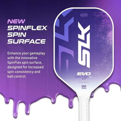 Selkirk Sport SLK Evo Pickleball Paddle | Designed in The USA | Power, Control or Hybrid | Fiberglass & Carbon Fiber with SpinFlex Surface