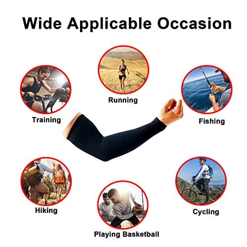 PFFY 4 Pairs UV Protection Cooling Arm Sleeves for Men and Women UPF 50 Sun Sleeve