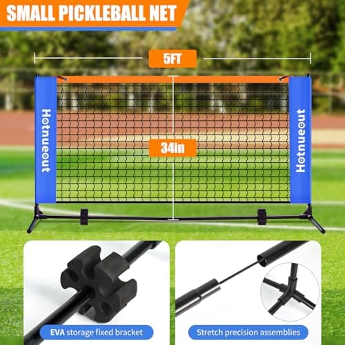 Small Mini Pickleball Net 5FT Portable Game Pickleball Practice Net for Driveway, Outdoor Indoor Pickle Ball Equipment Dink Training Aid