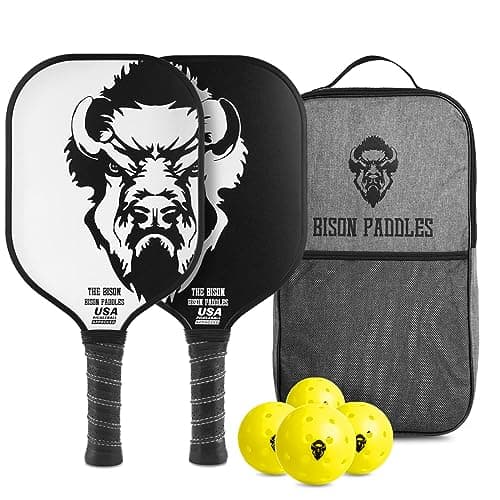Carbon Graphite Pickleball Paddles - Lightweight Pickleball Rackets | Honeycomb Composite Core Improves Pickle Ball Placement and Increases Power | Durable Unibody Construction
