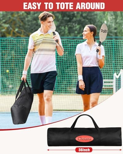 Portable Pickleball Net, Pickle Ball Net Outdoor with 22ft Regulation Size Net, Court Markers, Durable Frame PE Knited Pickleball Practice Net System for Backyard Driveway