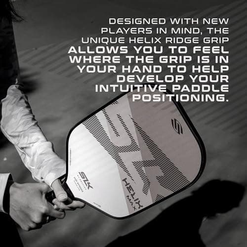 SLK Helix Pro Pickleball Paddle | Carbon Fiber & Fiberglass Hybrid Face | Thermoformed Carbon Fiber Core | Unmatched Control