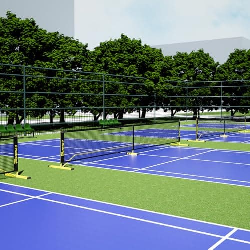 4.0 Slim Version 2in1 Portable Pickleball Nets Outdoor Game, 22ft 11ft Pickleball Net-USAPA Regulation Size-Half Court Pickle Ball Net System with Carrying Bag for Driveway
