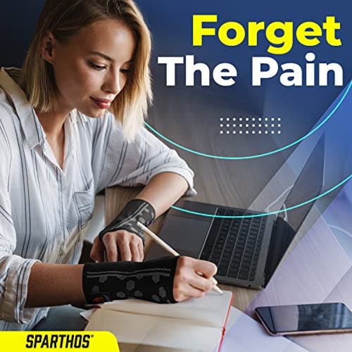 Sparthos Wrist Support Sleeves (Pair) – Medical Compression for Carpal Tunnel and Wrist Pain Relief – Wrist Brace for Men and Women – Made from Innovative Breathable Elastic Blend
