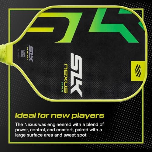 2025 SLK Nexus Pickleball Paddle | SpinFlex Surface and Graphite Pickleball Paddle Face | 13mm SX4 Polymer Core for Ultimate Consistency