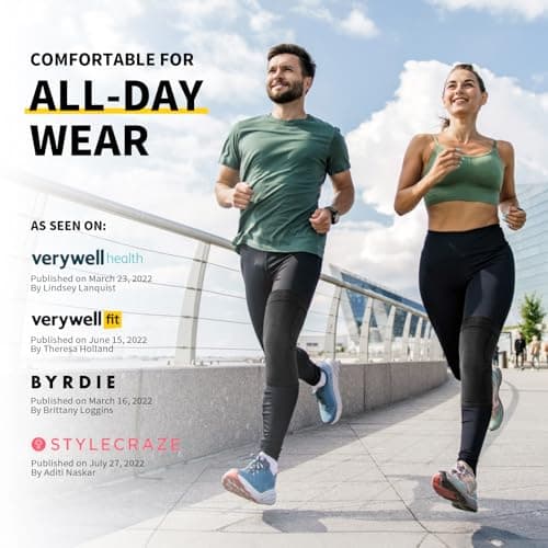 CAMBIVO 2 Pack Knee Braces for Knee Pain, Knee Compression Sleeve for Men and Women, Knee Support for Meniscus Tear, Running, Weightlifting, Workout, ACL, Arthritis, Joint Pain Relief (Black,Medium)