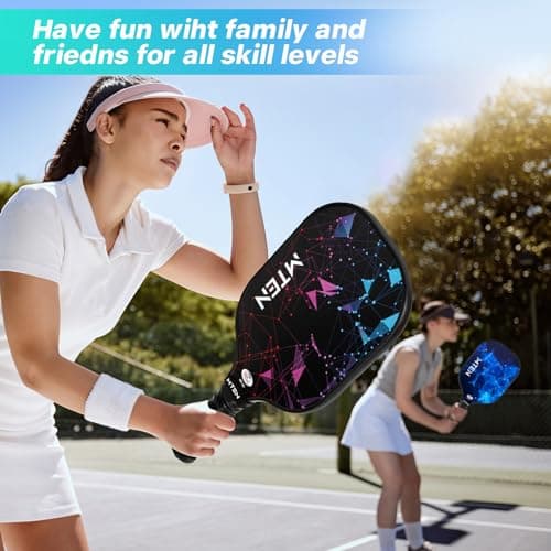 Pickleball Paddles, USAPA Approved Fiberglass Surface Pickleball Set with Pickleball Rackets, Pickleball Paddles Set ​for Men Women