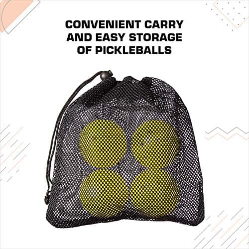Amazin' Aces Pickleball Wood Paddles Set of 4 or 2 - Wood Pickleball Rackets for All Levels, Includes 4 Wooden Pickleball Paddles with Comfy Cushion Grip, 4 Pickleball Balls, and 1 Pickleball Bag