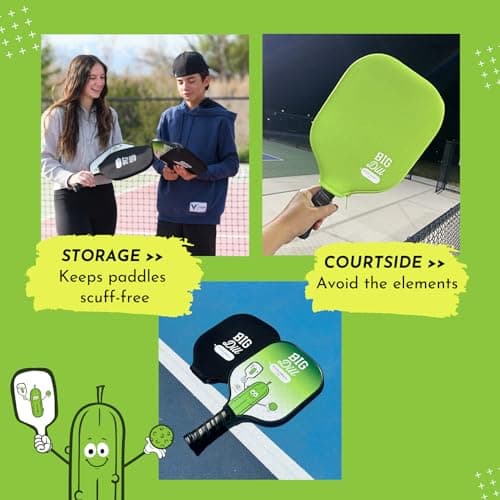 Big Dill Pickleball Paddle Cover Only - Neoprene Pickleball Paddle Sleeve, Pickle Ball Paddle Covers or Pickleball Paddle Case for Pickleball Paddles