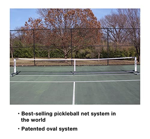 PickleNet Deluxe TAPND 22'x 34" Oval Tubing Locking Wheels Pickleball Net System
