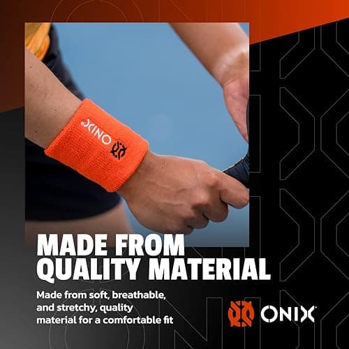 ONIX Sweat Absorption Pickleball Wristbands - Keep Sweat Away and Focus on Your Game Made from Quality Materials for Any Workout