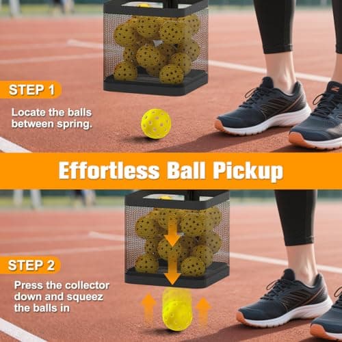 Pickleball Picker Upper Holds 14 Balls, Pickleball Ball Picker Hopper Tube, Pickleball Pickup Tube - Lightweight Pickleball Retriever Collector with Shoulder Strap