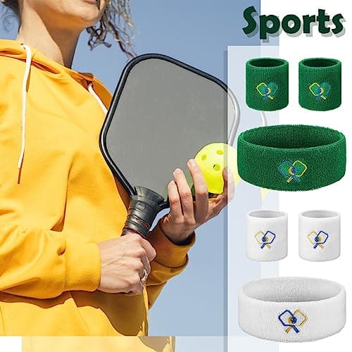 Suhine 4 Pcs Sports Headband 8 Pcs Moisture Wicking Wristband Breathable Sweat Absorption Sweatband for Christmas Valentine‘s Day Gift