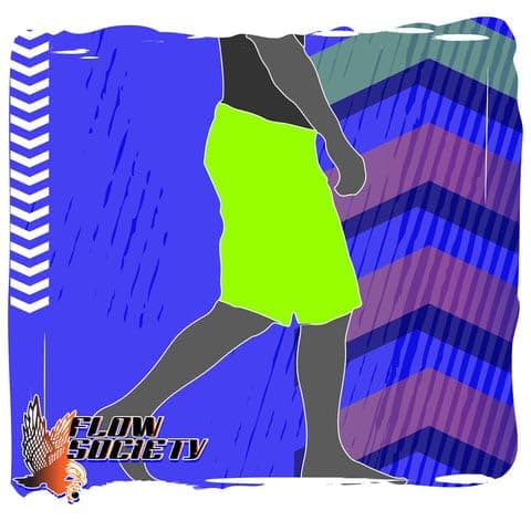 Flow Society Mens Compression Logo Pickleball Short - 7" Red