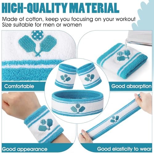 3 Pcs Dink Ball Gifts Set Headband Wristband Gift Set Accessories for Woman Men Fun
