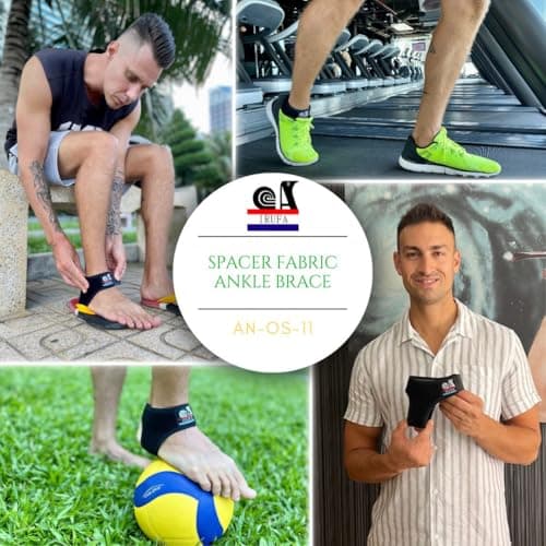 IRUFA, AN-OS-11,3D Breathable Elastic Knit Patented Fabric Adjustable Athletics Achillies Tendon Ankle Wrap, Plantar Fasciitis, Pain Relief for Sprains, Strains, Arthritis and Torn Tendons (S/M)