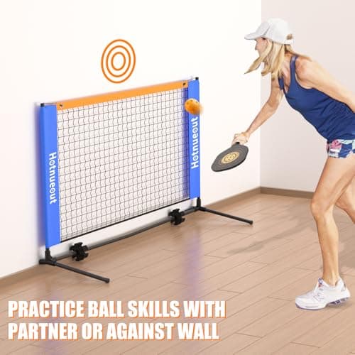 Small Mini Pickleball Net 5FT Portable Game Pickleball Practice Net for Driveway, Outdoor Indoor Pickle Ball Equipment Dink Training Aid
